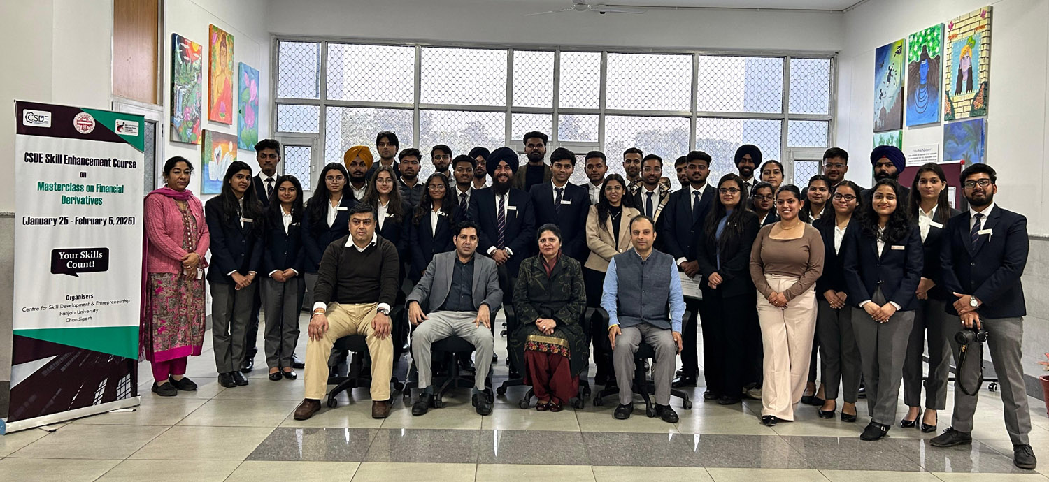 CSDE, Panjab University concluded a 30-hour Skill Enhancement Course on “Masterclass on Financial Derivatives.”